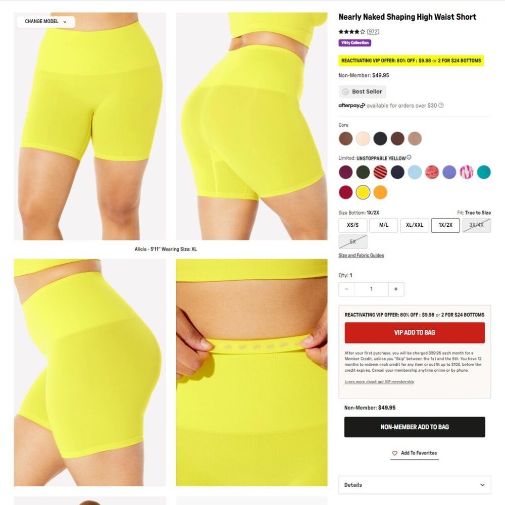 Yitty Nearly Naked Shaping High Waist Short